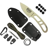 ESEE Authentic CAN-DT-KIT-E Survival Knife, Sheath w/Clip Plate, Survival Kit
