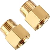 Brass Pipe Fittings, SUNGATOR 1/2 Inch Male x 1/2 Inch Female Pipe Fitting Adapters, 1/2'' NPT Male to Female Adapter, 1/2'' 