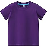 AMIYAN Toddler T Shirts Boys Girls Basic Tee Summer Cotton T-Shirts Crewneck Short Sleeve Shirts for Kids 2-7Y