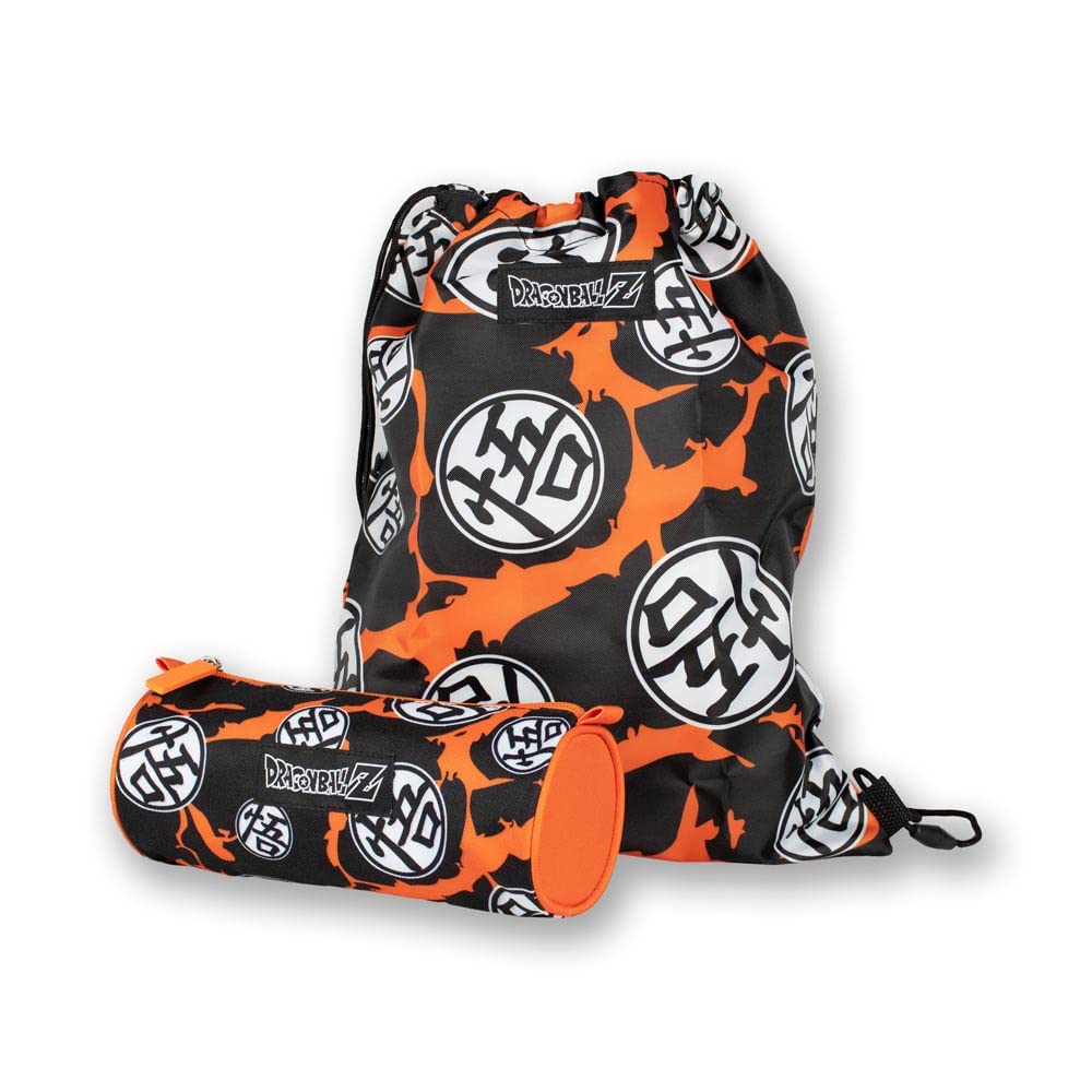 Bioworld Dragon Ball Z Logo Bolt Pencil Case & Swim Bag 2 Piece Set