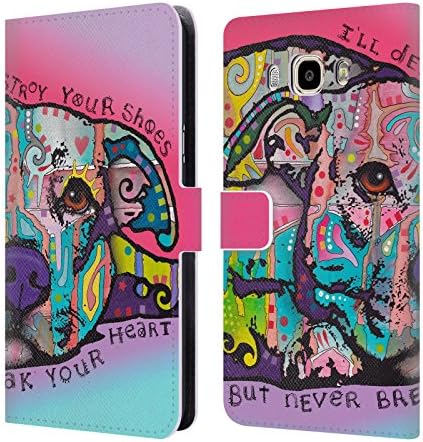 Official Dean Russo Never Break Your Heart Dogs 2 Leather Book Wallet Case Cover For Samsung Galaxy J7 (2016)