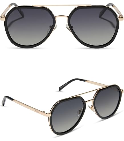 DIFF Tosca II Oversized Aviator Polarized Sunglasses for Women