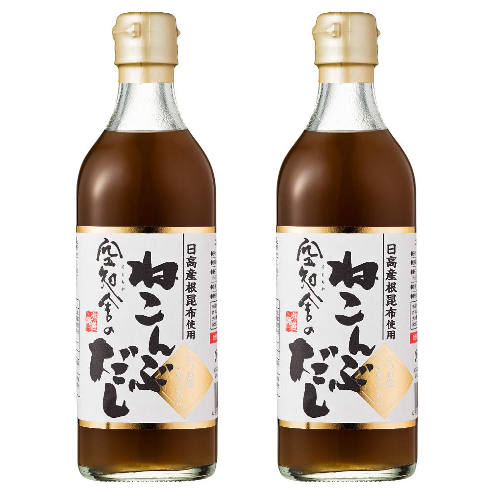 空知舎 (そらちや) 空知舎のねこんぶだし (和風 出汁 液体 / 500ml ×2本 セット) 北海道 日高産根昆布 使用（ 鍋つゆ/味噌汁/昆布茶/煮物 ）/ ねこぶだし ねこんぶだし 和食 だし/うま味 調味料/液体だし の商品画像