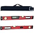 24 inch Digital Magnetic Level, Digital Smart Torpedo Level Tool Electronic Level Tool and Protractor - Master Precision - IP54 Dustproof and Waterproof with Carrying Bag