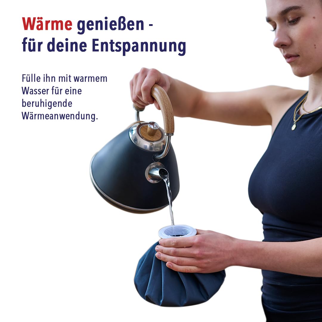 IEA Medical Wärmebeutel/Eisbeutel 23 cm, Wiederverwendbar, flexible Wärmflasche, für Wärme- und Kältebehandlung, Kühlpads, Kühlbeutel, Kühlkissen, Wärmflasche, Blau 4