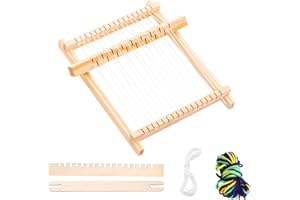 JoyHuaTrade Small Weaving Loom Kit, 8.2'' X 7.6'' Wooden Multi-Craft Small Loom Kit DIY Hand-Knitting Weaving Machine for Weave Board Weaver Tapestry Adult Beginner