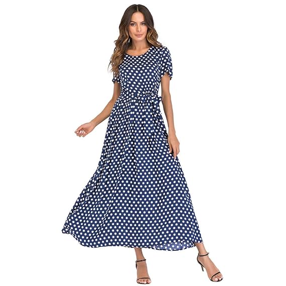 navy blue polka dot dress plus size