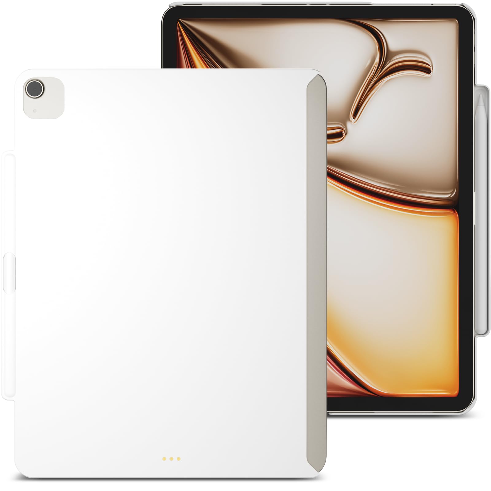 Photo 1 of MAGEASY CoverBuddy Lite for M3/M2 iPad Air 13” (2024-2025) - iPad Air Case Compatible with Magic Keyboard, with Apple Pencil Pro Pencil Holder - White