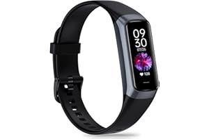 BAKOOR Fitness Tracker for Women Men, Activity Trackers with 1.1" AMOLED Screen, 24/7Heart Rate, Step Tracker, Step Counter with Calorie Pedometer Compatible with Android iOS