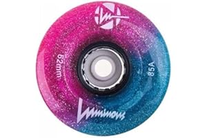 LUMINOUS WHEELS Luminous LED Quad Roller Skate Outdoor Wheels (4 Pack, 62mm x 30mm/85A)