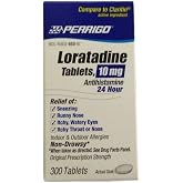 Perrigo Loratadine Tablets, Blue, 300 Count