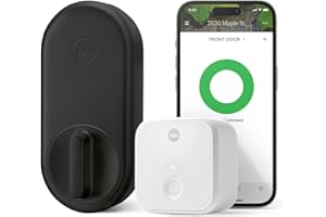 Yale Approach Smart Wi-Fi Deadbolt Retrofit Smart Lock, Unlimited virtual keys, App remote control, Keyless entry - Black