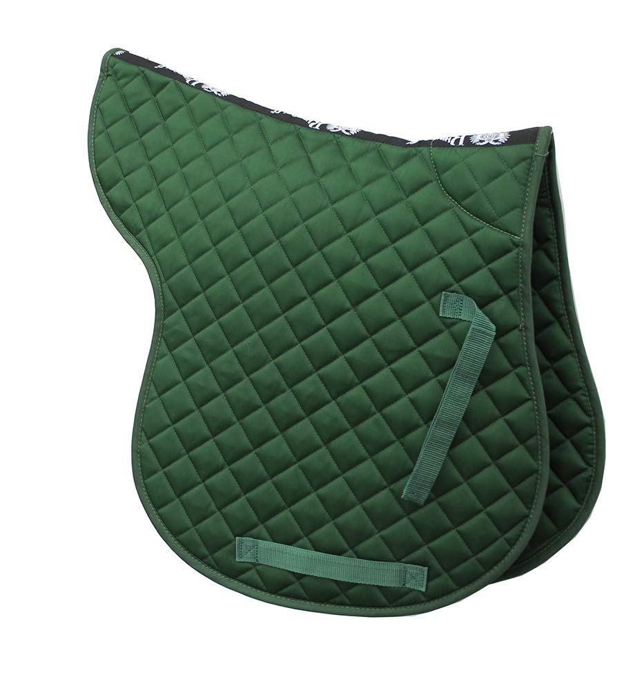 Rhinegold Cotton Quilted Numnah - Pony - Green