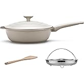 LIGTSPCE All-in-One Pan,Always Nonstick Large Skillet,Deep Frying Pan with Lid(11-inch)