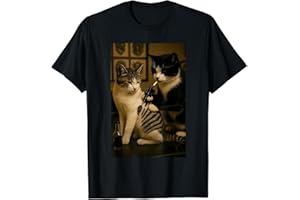 HaiYanPetrel Vintage Cat Smoking Tattoo Inked Kitty Artist Funny Meme T-Shirt