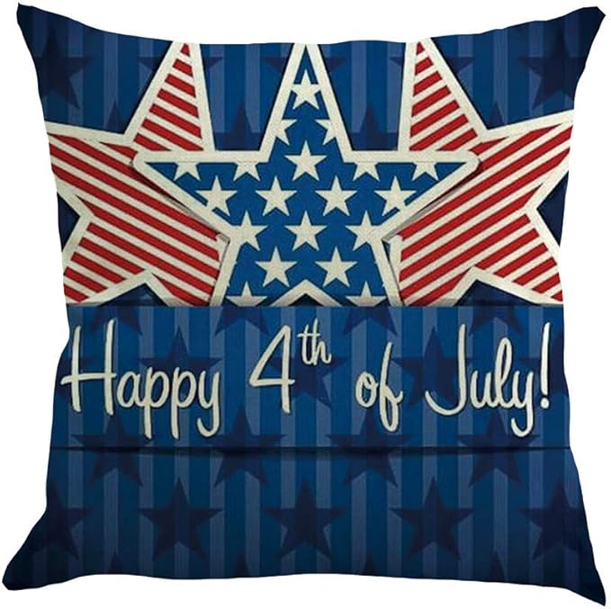 UCQueen 4th of July Throw Pillow Covers Super Soft