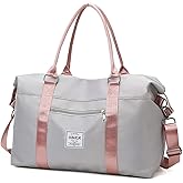 NWLR Women's Duffel for Travel, Carry-on for Airplane, Weekender Overnight Bag With Wet Pocket, Waterproof Sports Gym