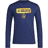 Adidas Mens La Galaxy MLS Long Sleeve T-Shirt