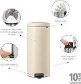 Brabantia NewIcon 30L Pedal Bin Soft Closing Lid Light Pedal Beige view 2