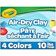 Crayola Air Dry Clay, Classic Colors, Bulk (4) Set of 2.5 lb. Resealable Buckets, Modeling Clay Alternative for Kids