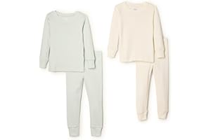Amazon Essentials x Sofia Grainge Unisex Babies, Toddlers and Kids' Snug-Fit Cotton Pajamas, Pack of 2