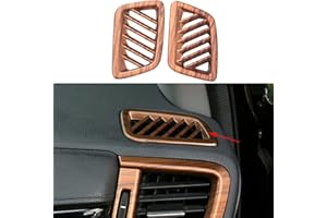 CEBAT 2PCS Peach Wood Texture Dashboard Upper Air Vent Outlet Cover Trim Interior Front Side Air Condition Panel Frame Kits for Honda CRV 2017 2018 2019 2020 2021 2022