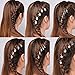 KeyZone 50 Pieces Gold Shell Leaves Star Conch Snowflake Pendant Charms Rings Set Hair Clip Headband Accessories