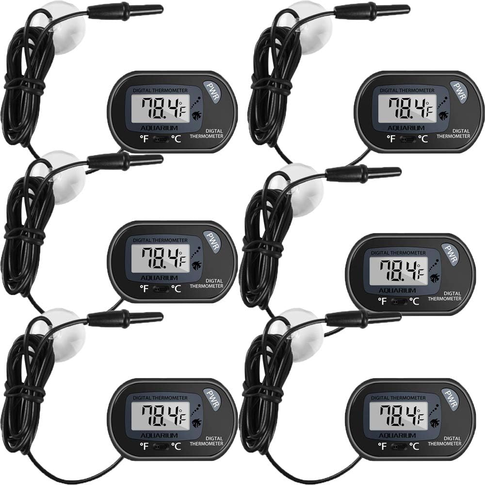 SeeZQ 2 Pack Digital Aquarium Thermometer Fish Tank Water Terrarium Temperature …