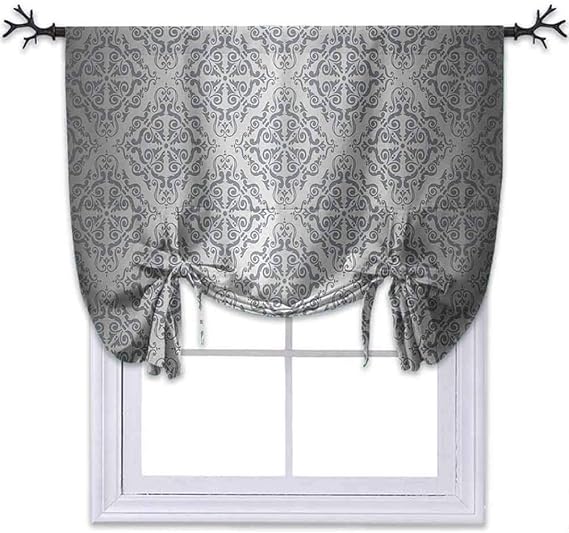 YUAZHOQI Blackout Roman Shades Curtains, Vintage Baroque Patterns