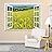 Yellow Wheat Field Open Window Mural Wall Sticker - 36"x48"