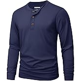 MAGNIVIT Men's Long Sleeve Henley Shirts Cotton 3-Button Spring Casual T-Shirts Solid Color Soft Basic Tops 2026
