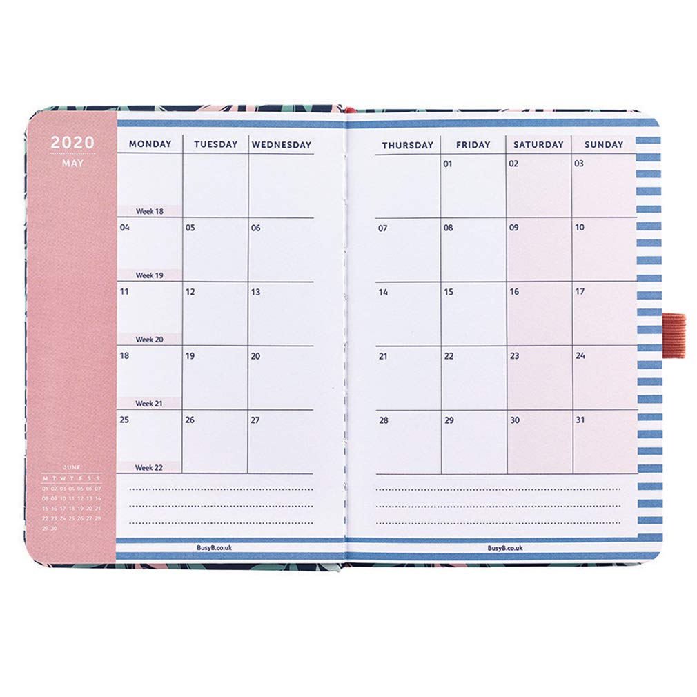 Agenda To Do Busy B - agenda semanl A6 floral con notas y bolsillos