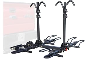 Rockland Foldable 4-Bike Rack, 160 lbs Capacity, Hitch Mount Bike Rack, Fits up to 2.5" Tire Width and 50" Wheelbase, Bike Carrier Rack for 2" Receiver for Cars SUVs Vans RVs