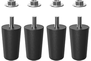 LS'BABQ Adjustable Rubber Feet for Blackstone Griddle Parts,Leveling Feet Kit for Blackstone 17" and 22" Tabletop Griddle,Long Stabilizing Foot and Screw Nut Replacement Parts for Blackstone Griddle,Set of 4