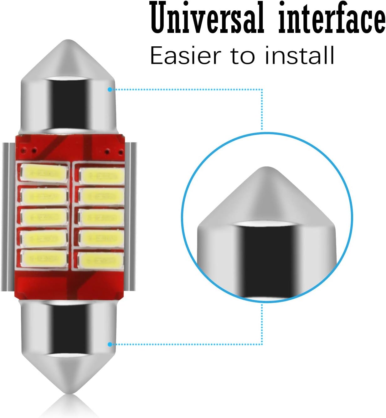 BROTOU Festoon LED Car Bulb 6 Pack - Image 4