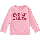 GLIGLITTR Toddler Girl Birthday Outfit 2nd 3rd 4th 5th 6th 7th 8th 9th Bday Party Sweatshirt Sequin Glitter Long Sleeve Shirt
