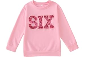 GLIGLITTR Toddler Girl Birthday Outfit 2nd 3rd 4th 5th 6th 7th 8th 9th Bday Party Sweatshirt Sequin Glitter Long Sleeve Shirt
