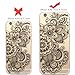 iPhone 6 Plus Case,iPhone 6s Plus Case,LUOLNH Henna Mandala Bihexagonal Flower Hard Plastic Clear Case Skin Cover for Apple iPhone 6/6S Plus (5.5)inch(Black)