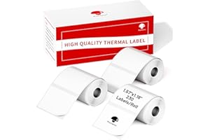 Phomemo Labels- 3 Rolls M110/M100/M220/M221/M150/M250/M108 Thermal Labels 1.57"x1.18"(40x30mm), M110 Label Multipurpose Square Self-Adhesive Paper, Name Labels for Kids, School, 230 Label/Roll