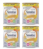 Similac Pro-Sensitive Non-GMO Infant Formula with Iron, with 2'-FL HMO, For Immune Support, Baby Formula, Powder, 29.8 Ounce /1.86 LB, Pack of 4