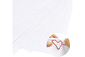 YOTINO 18 Count White Aida Cloth Big Size Embroidery Fabric Handmade Needlework DIY Handicrafts Cross Stitch Accessories 59 by 39 inch