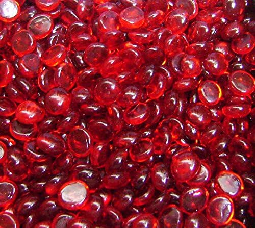 Miracolors - 4 Lb - Red Glass Gems - Vase Fillers (14-16mm, Approx. 5/8")