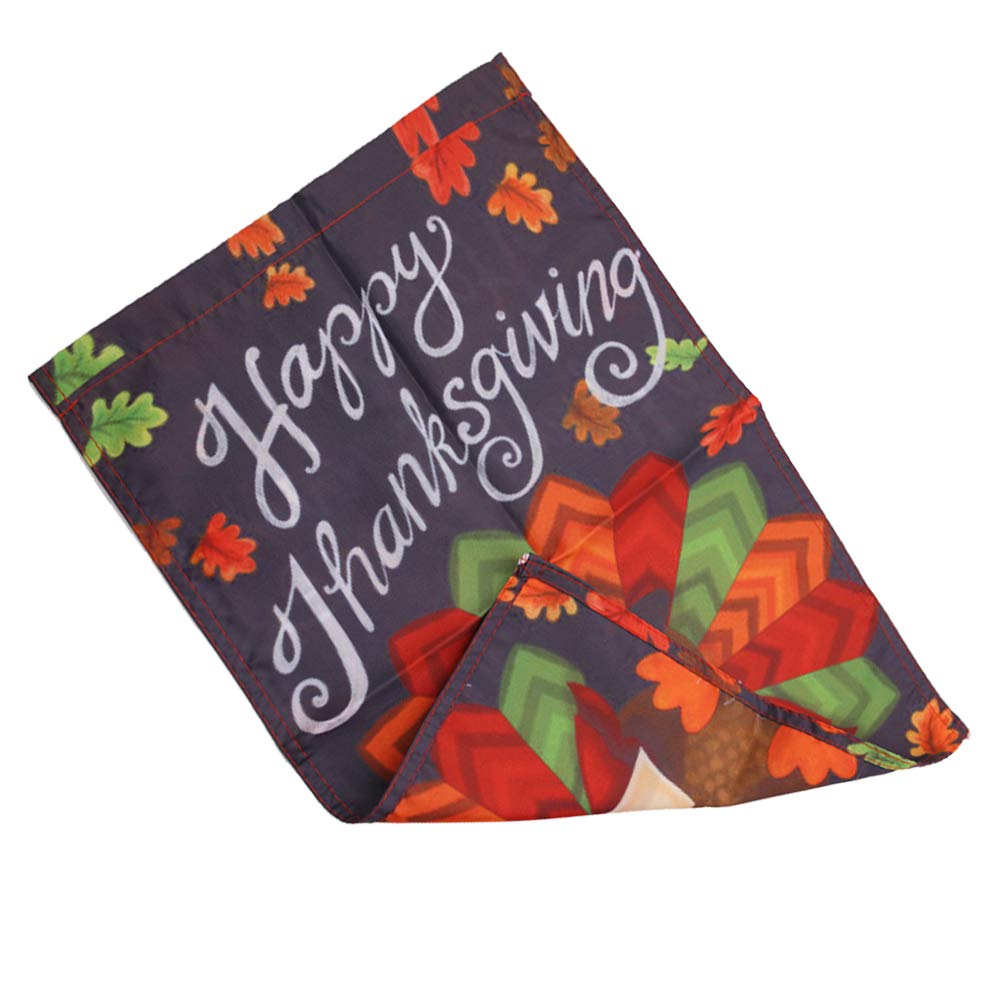 Amor Colorful Turkey Decorative Double Sided Garden Flag 12.5 x 18 Inch, Thanksgiving Holiday Decor Garden Flag