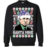 ALLNTRENDS Santa Mike Funny Office Christmas Sweater Ugly Christmas Crewneck Sweatshirt