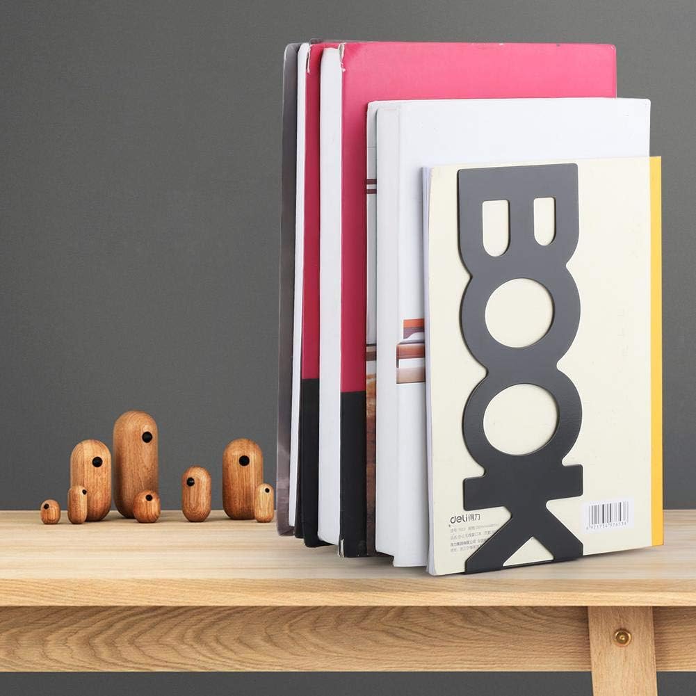 Fydun 2PCS Book Ends Characters Shape Book Stand Book Shelf Holder Metal Book Stopper for Books/Movies/CDs School Home Decor(208mm) - Image 3