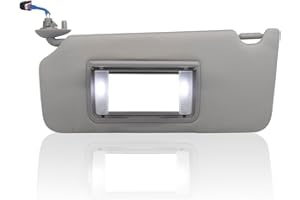 CRAZYPARTS Driver Left Side Sun Visor Replacement Compatible with Accord 2008 2009 2010 2011 2012 2013 2014 2015 2016 with LED Light Replaces# 83280-TA5-A51ZA 83280TA5A51ZA Color NH686L