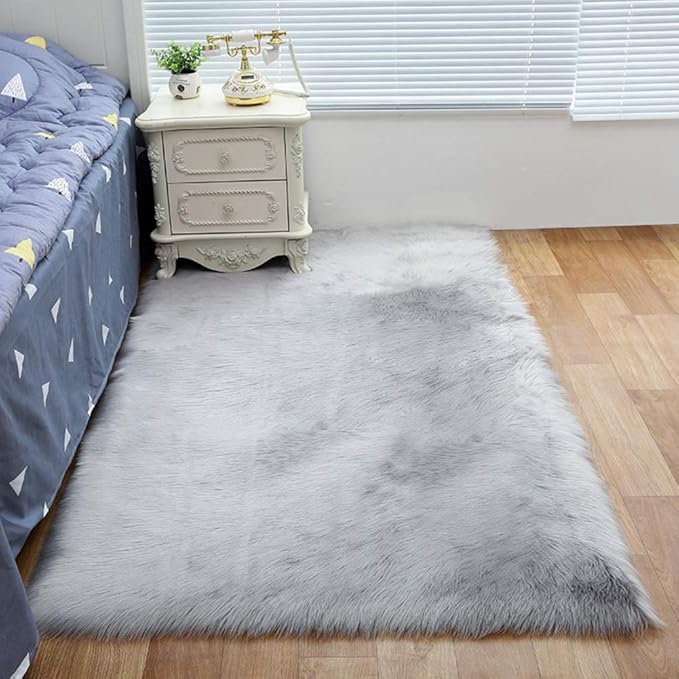 Amazon.de: Faux Lammfell Schaffell Teppich, Lammfell-Teppich Kunstfell