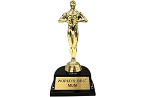 AAHS!! ENGRAVING World's Best Mom 7" Trophy Award – Premium Gift with Weighted Base