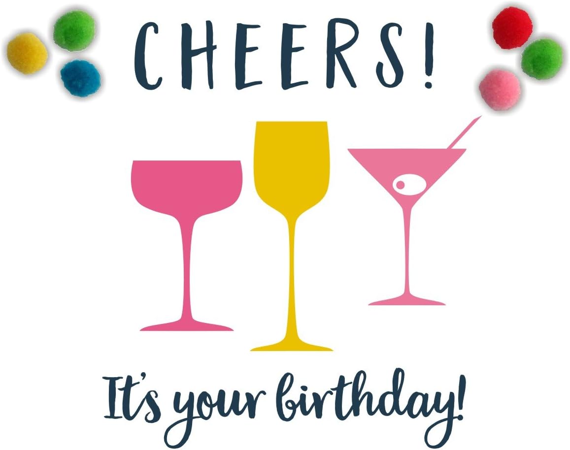 Claire Giles Greeting Cards, Everyday General Greeting Card, Cocktail Glasses design Birthday or General Card - Image 4