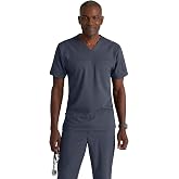 BARCO Grey's Anatomy Spandex Stretch Direct - Rapid Scrub Top for Men, V-Neck Men's Scrub Top
